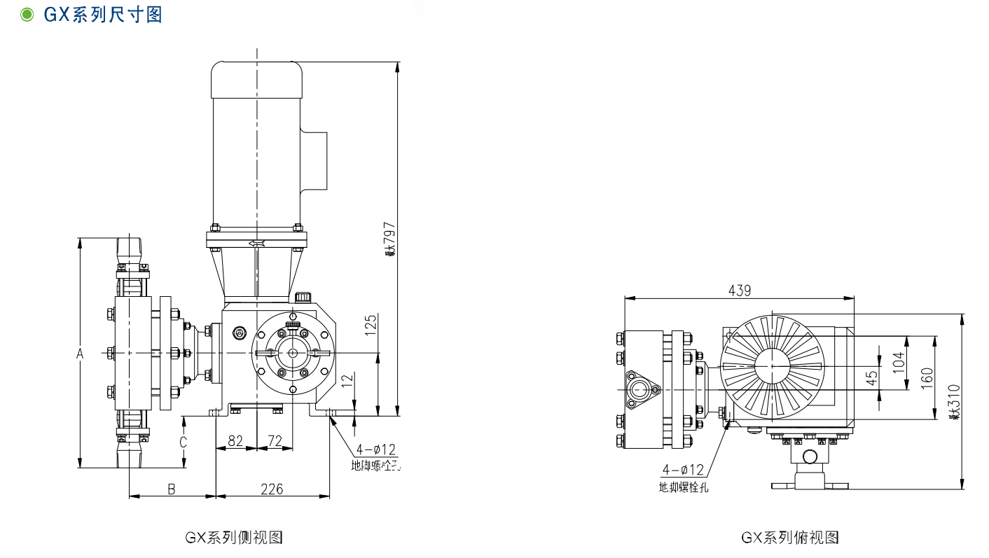 GX、2GX系列機(jī)械隔膜計量泵